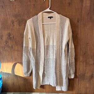 Women's Cream Open-Front Sweater
